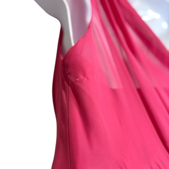 Birdy Grey Fuchsia Pink One Shoulder Maxi Dress XS Formal Bridesmaid Gown - Picture 8 of 8